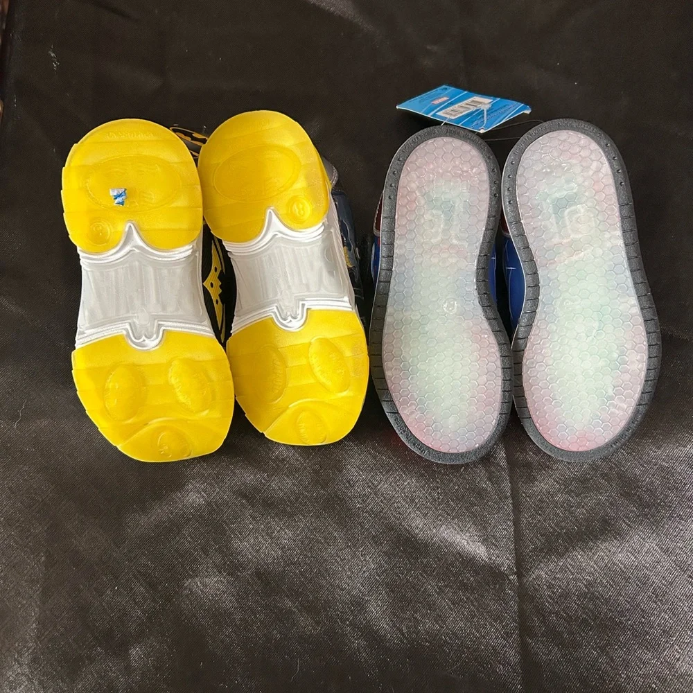 Batman and Spider-Man Kids Sneakers (size 8) boys 2 pairs